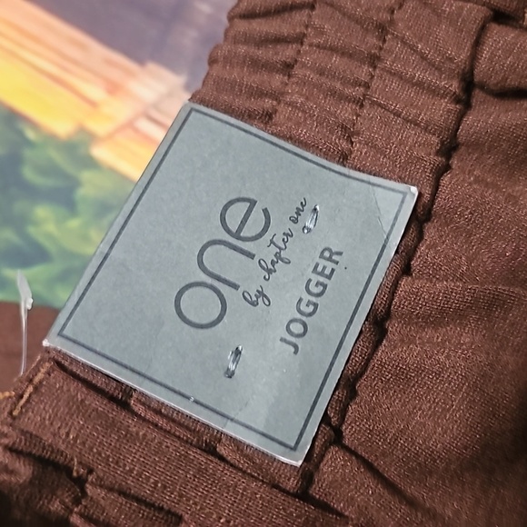 One by Chapter One Brown‎ Joggers Pants Size XS NWT - Picture 3 of 5
